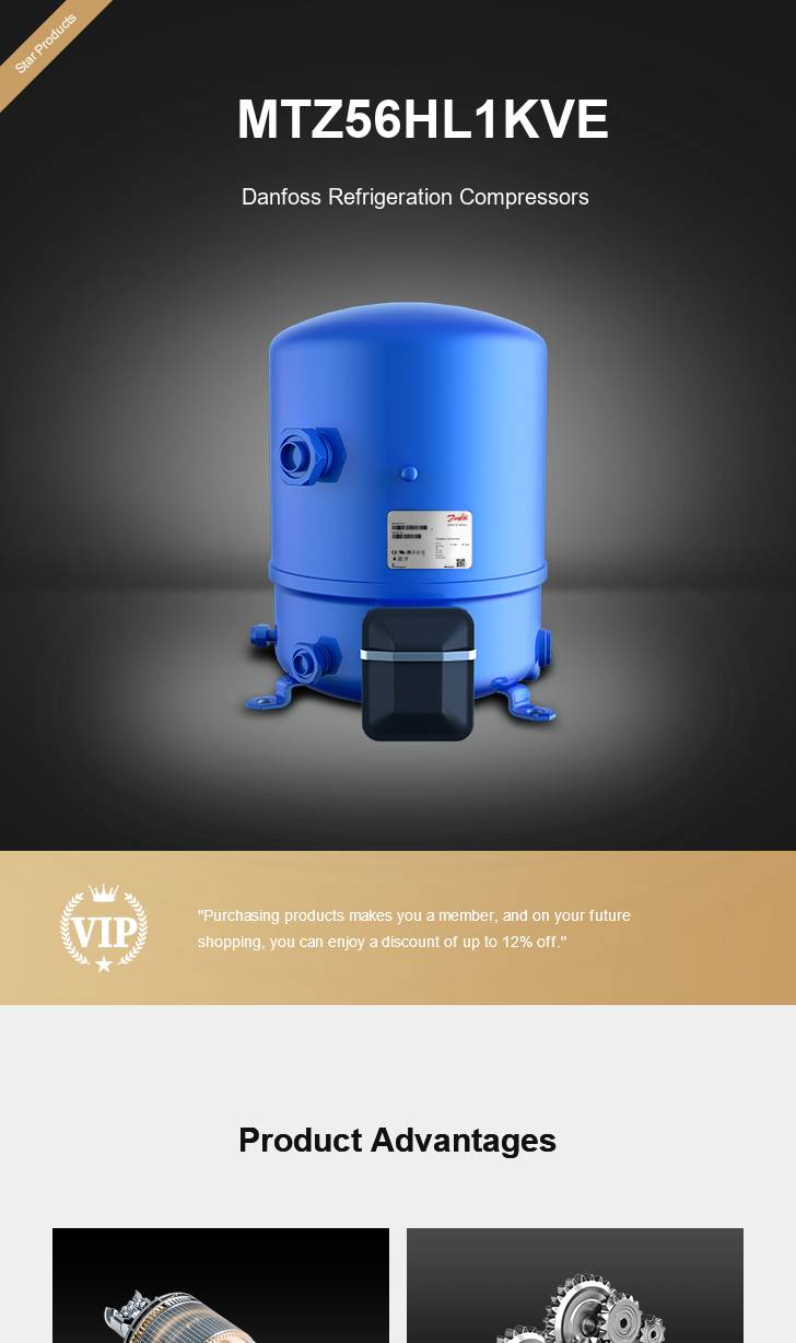 Danfoss Compressor MTZ56HL1KVE, technical parameters pdf, structure diagram